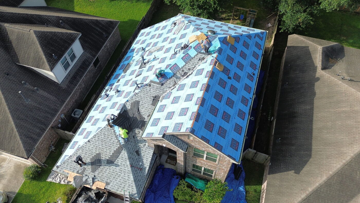 Roof build in progress